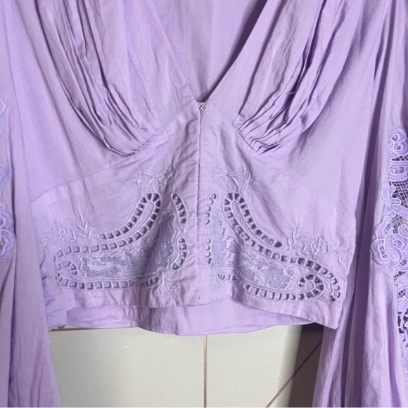 Farm Rio Lilac Lace Blouse - Picture 5 of 11